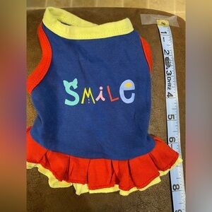 Ellen Degeneres Blue and Red Dog Dress